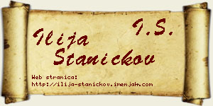 Ilija Staničkov vizit kartica
